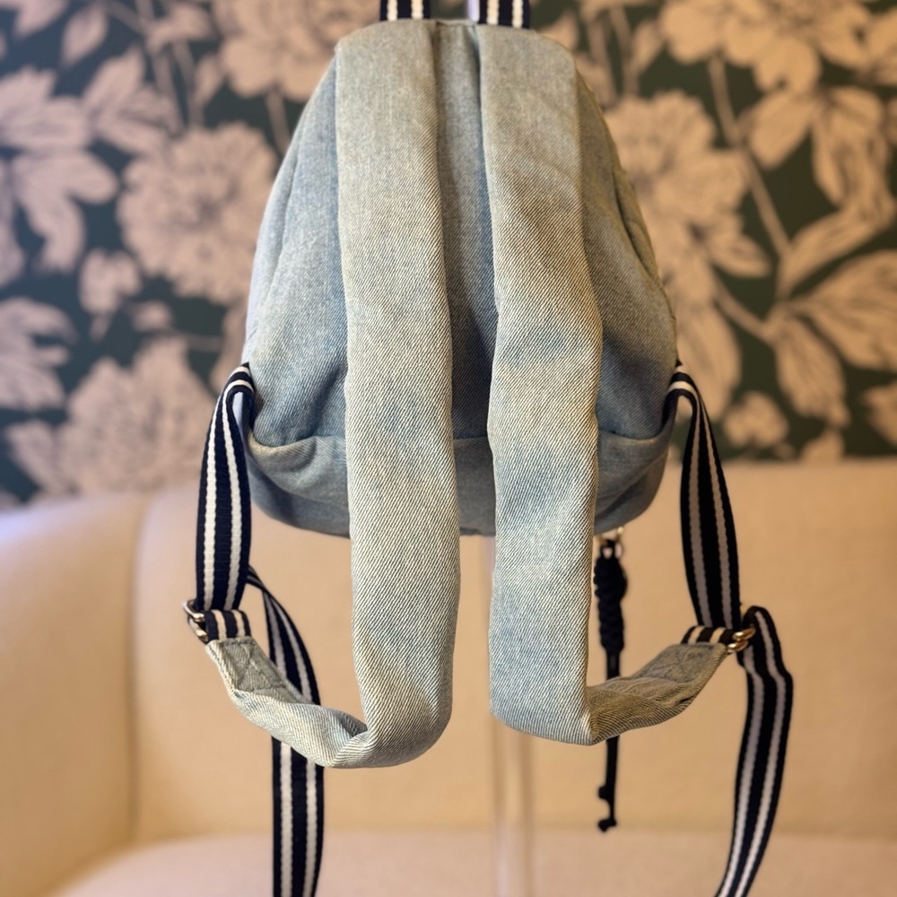 🤑See By Chloe Denim Backpack with Black and White Straps - Picture 8 of 10